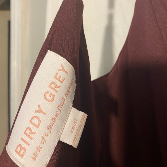 Birdy Grey Cabernet Crepe Cowl Neck Gown Size S - Perfect for Wear or Refashion! - Picture 6 of 6